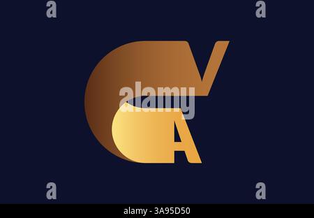 Abstract AV letter logo design template. Vector Logo Illustration. Stock Vector