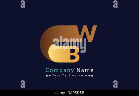 Unique bw letter logo Icon vector template. Stock Vector