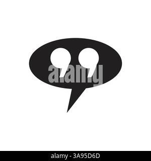 Quote icon, vector best flat icon. Stock Vector