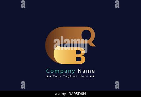 bq letter colorful logo in the circle. Vector Logo Illustration. Stock Vector