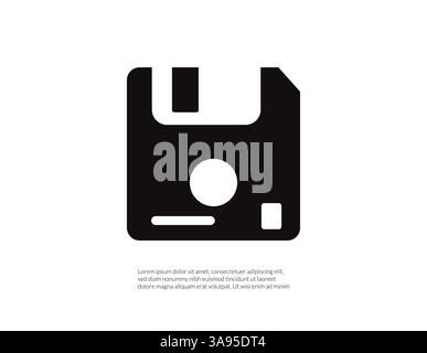 Magnetic floppy disc save icon Stock Vector
