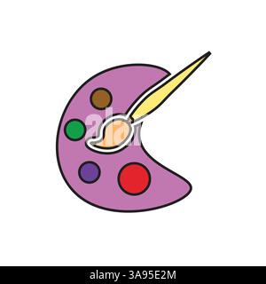 palette icon flat vector illustration Stock Vector Image & Art - Alamy