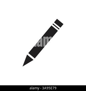 Pencil Icon in trendy flat style isolated on grey background. Stock Vector