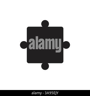 puzzle vector icon, vector on white background. Stock Vector
