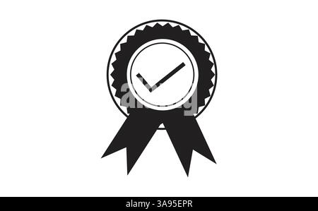 approval check vector quality certification icon. Stock Vector