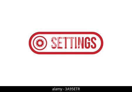 Settings icon. Settings Rubber Stamp Seal Vector Stock Vector