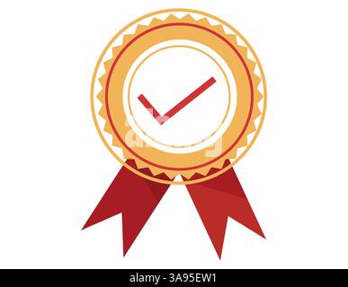 approval check vector quality certification icon. Stock Vector