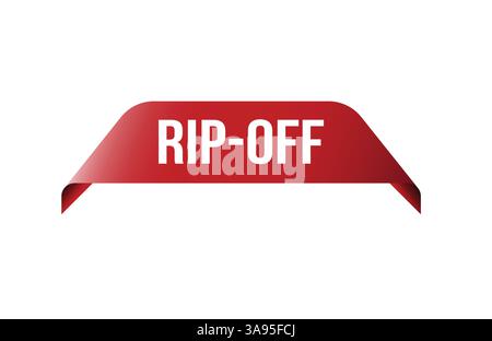 Ribbon red ribbon label banner. Open available now sign or Ribbon tag. Stock Vector