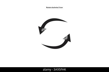 Spinning, rotating arrows. Flat web icon or sign isolated on grey background. Stock Vector