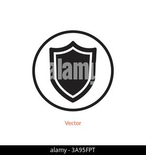shield icon. Security symbol template for graphic and web design collection logo vector illustration. Stock Vector