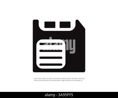 Magnetic floppy disc save icon Stock Vector
