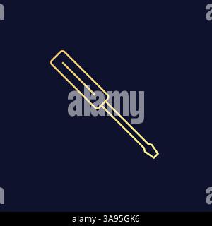 Screwdriver icon flat vector illustration. Stock Vector