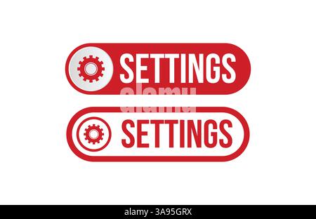 Settings icon. Settings Rubber Stamp Seal Vector Stock Vector