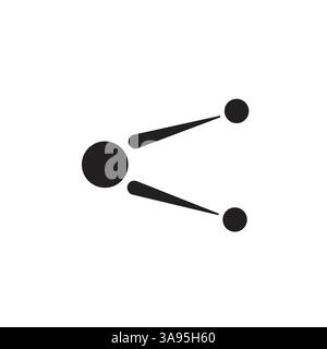 share button icon in flat style Stock Vector