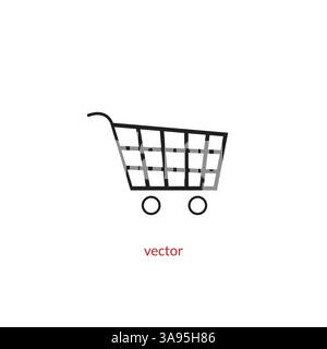 Shopping chart best flat icon. Stock Vector
