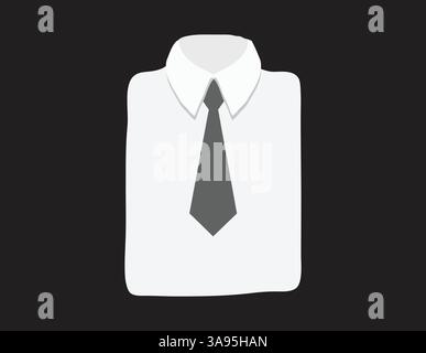 Uniform icon vector, filled flat sign, solid pictogram isolated on white. Shirt and tie symbol, logo illustration. Stock Vector