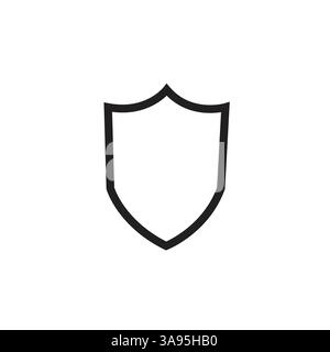 Simple filled heater shield icon. Stock Vector