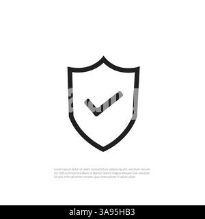 Simple filled heater shield icon. Stock Vector