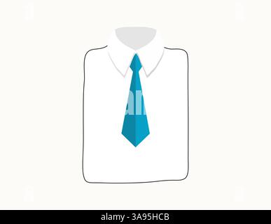 Uniform icon vector, filled flat sign, solid pictogram isolated on white. Shirt and tie symbol, logo illustration. Stock Vector