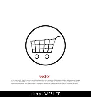 Shopping chart best flat icon. Stock Vector