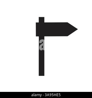 signpost icon. outline vector sign, linear style pictogram isolated on white. Stock Vector