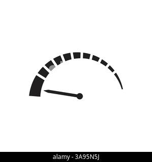 Speed, speedometer icon. Vector illustration, flat design. Stock Vector