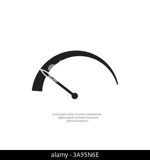 Speed, speedometer icon. Vector illustration, flat design. Stock Vector