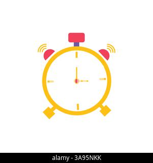 timer icon in flat style with background. Stock Vector