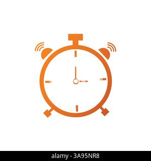 timer icon in flat style with background. Stock Vector