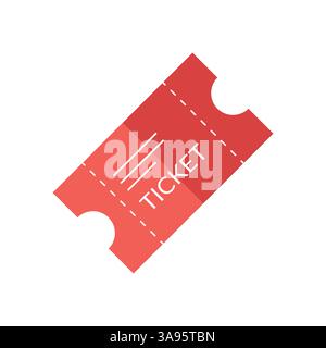 Flat Ticket icon symbol vector Illustration. Stock Vector