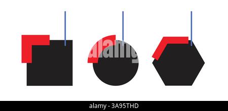Illustration shape geometric explanation Stock Vector