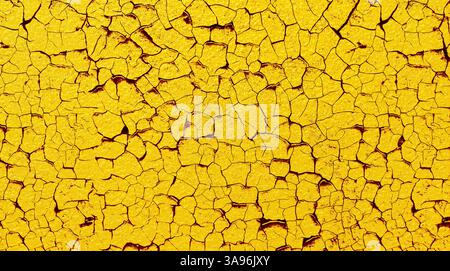 golden grainy abstract cracked background Stock Photo