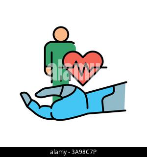AI individual patient treatment black line icon for digital and print projects.  Minimal clean icons for apps and websites. Modern simple icons for UI Stock Vector