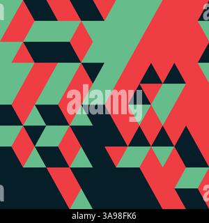 Abstract 3d geometrical background. Mosaic. Vector illustration. Stock Vector