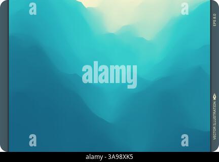 Water wave. Water surface. Nature background. Modern pattern. Vector illustration for your design. Flowing background with halftone. Stock Vector