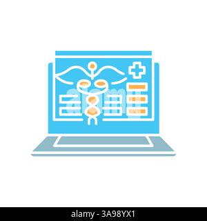 AI medical record automation black line icon for digital and print projects.  Minimal clean icons for apps and websites. Modern simple icons for UI UX Stock Vector