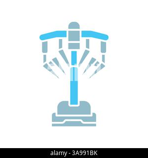 robot surgeon black line icon for digital and print projects.  Minimal clean icons for apps and websites. Modern simple icons for UI UX and branding Stock Vector