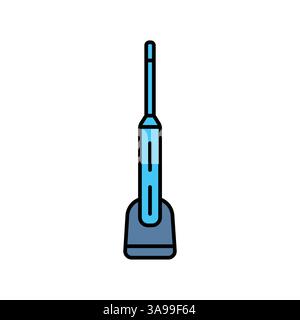 smart toothbrush black line icon for digital and print projects.  Minimal clean icons for apps and websites. Modern simple icons for UI UX and brandin Stock Vector