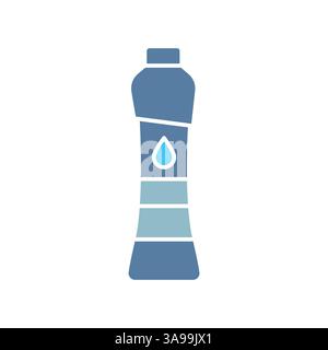 Intelligent water balance tracker black line icon for digital and print projects.  Minimal clean icons for apps and websites. Modern simple icons for Stock Vector