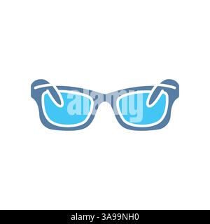 smart glasses black line icon for digital and print projects.  Minimal clean icons for apps and websites. Modern simple icons for UI UX and branding Stock Vector