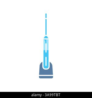 smart toothbrush black line icon for digital and print projects.  Minimal clean icons for apps and websites. Modern simple icons for UI UX and brandin Stock Vector