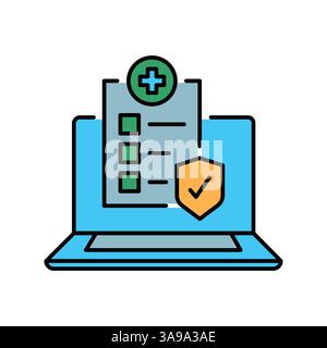 Clinical medical protocols line icon. Vector isolated element. Editable stroke. Stock Vector
