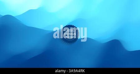 Water surface. Blue abstract background. Vector illustration for design. Stock Vector