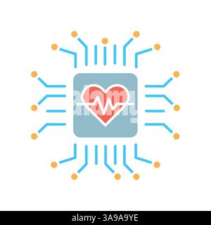 artificial intelligence line icon. Vector isolated element. Editable stroke. Stock Vector