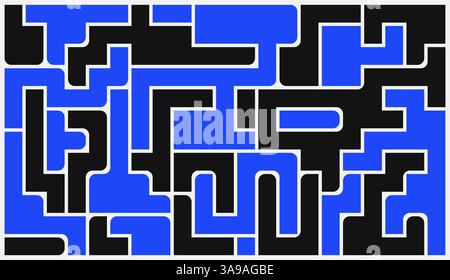 background with black liquid connected circle dots.metaballs pattern on white. abstract geometric shapes collection Point movement flat icon Stock Vector