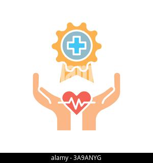 Quality medical standards line icon. Vector isolated element. Editable stroke. Stock Vector