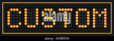 Orange color led banner in word custom on black background Stock Vector