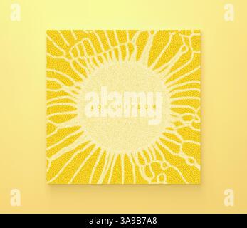 Solar or starlight emission. Backdrop with explosion. Design for banner, flyer, poster, cover or brochure. 3d vector illustration. Stock Vector