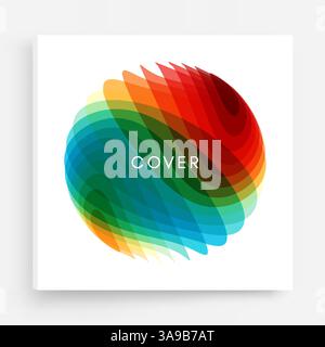 Cover design template. Abstract geometric design. Vector illustration made of various overlapping elements. Applicable for banners, placards, posters, Stock Vector