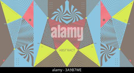 Backgrounds with abstract geometric pattern. Cover design template. Vector illustration. Can be used for advertising, marketing or presentation. Stock Vector